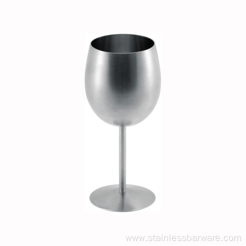 12oz mirror stainless steel goblet champagne glass cup